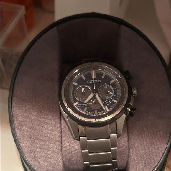 Mens Citizen Silver Watch eco drive
